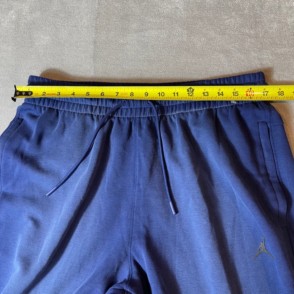 Jordan Sport Dri-FIT Mens Fleece Pants Navy Blue Wide Leg L-Tall HQ8692-492 NEW - Picture 9 of 10